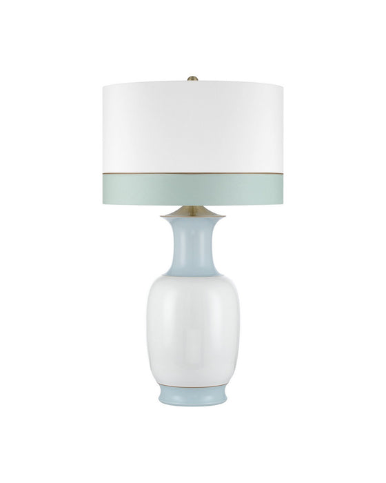 Currey and Company - 6000-1108 - One Light Table Lamp - Kora - Off-White / Light Blue