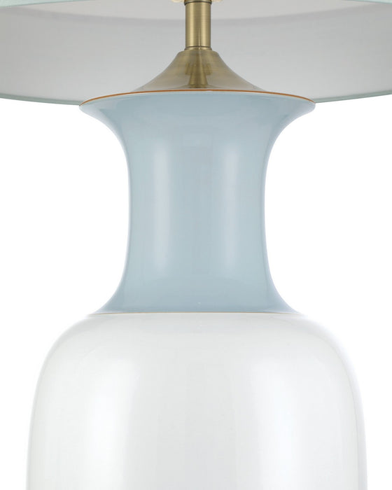 Currey and Company - 6000-1108 - One Light Table Lamp - Kora - Off-White / Light Blue