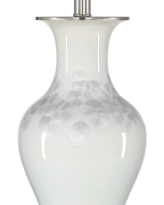 Currey and Company - 6000-1109 - One Light Table Lamp - Crystalline - Off-White / Clear
