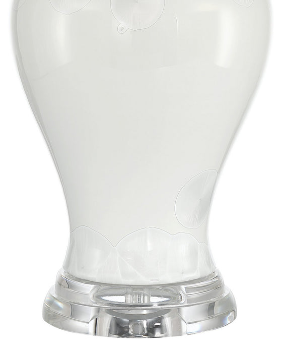 Currey and Company - 6000-1109 - One Light Table Lamp - Crystalline - Off-White / Clear