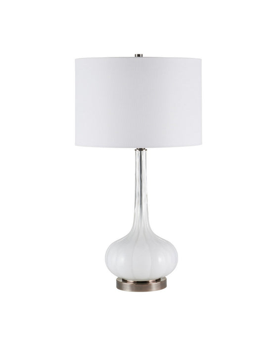 Currey and Company - 6000-1120 - One Light Table Lamp - Blanche - Milky White / Brushed Black Nickel