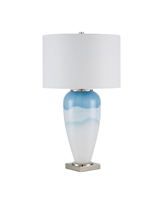 Currey and Company - 6000-1122 - One Light Table Lamp - Heaven - Cloudy Blue / Nickel