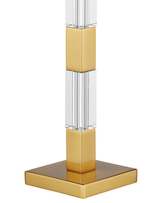 Currey and Company - 6000-1125 - One Light Table Lamp - Toshiro - Clear / Satin Brass