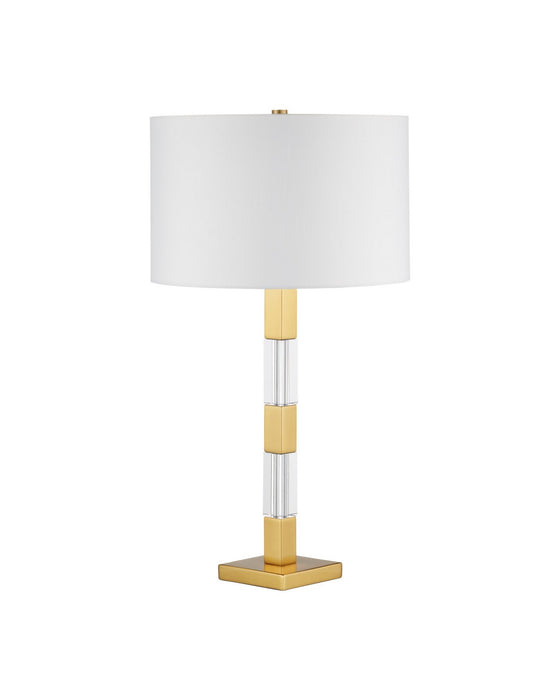 Currey and Company - 6000-1125 - One Light Table Lamp - Toshiro - Clear / Satin Brass