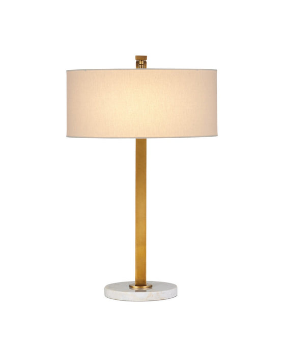 Currey and Company - 6000-1127 - Two Light Table Lamp - Brachium - Antique Brass / Natural White