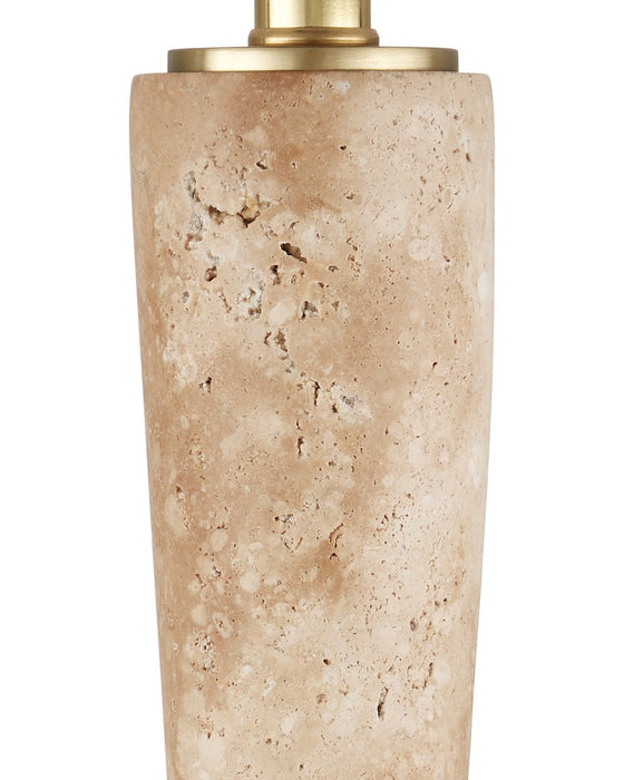 Currey and Company - 6000-1128 - One Light Table Lamp - Battus - Natural / Satin Brass