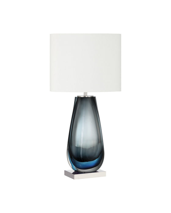 Currey and Company - 6700-0024 - One Light Table Lamp - Danza - Blue / Clear / Polished Nickel