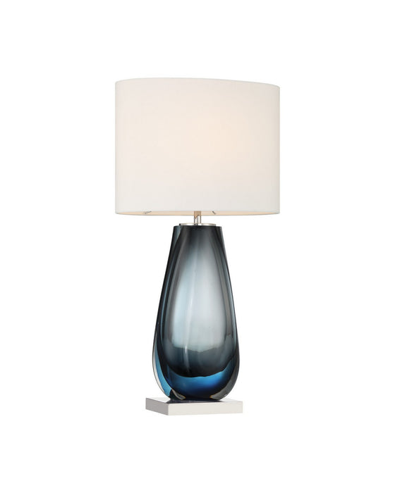 Currey and Company - 6700-0024 - One Light Table Lamp - Danza - Blue / Clear / Polished Nickel