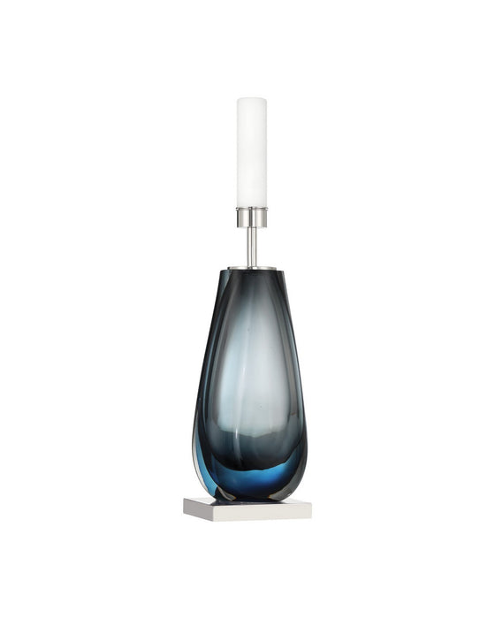 Currey and Company - 6700-0024 - One Light Table Lamp - Danza - Blue / Clear / Polished Nickel