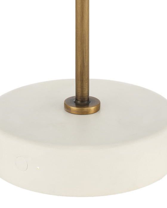 Currey and Company - 6700-0029 - LED Table Lamp - Springe - White / Antique Brass