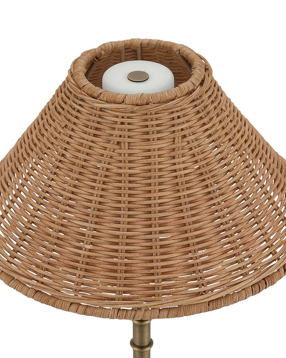 Currey and Company - 6700-0033 - One Light Table Lamp - Skitter - Natural / Antique Brass