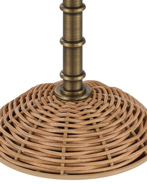 Currey and Company - 6700-0033 - One Light Table Lamp - Skitter - Natural / Antique Brass