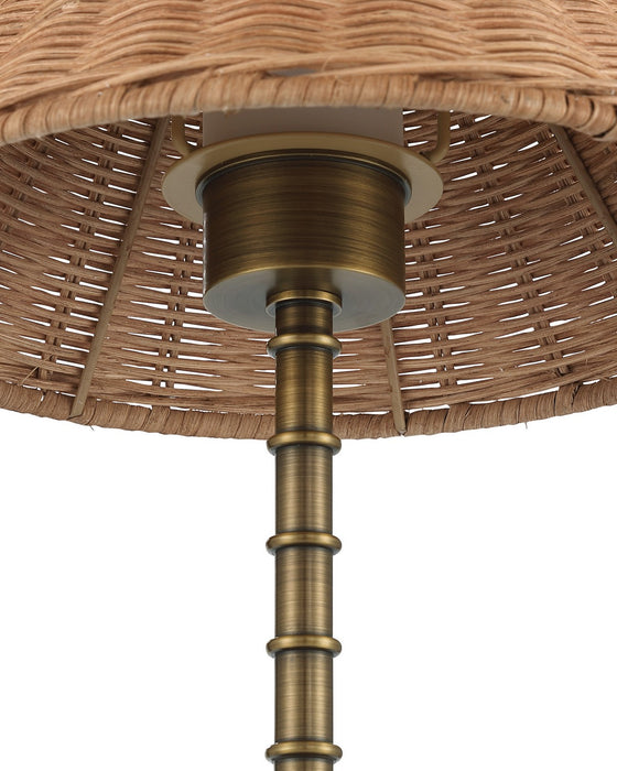 Currey and Company - 6700-0033 - One Light Table Lamp - Skitter - Natural / Antique Brass
