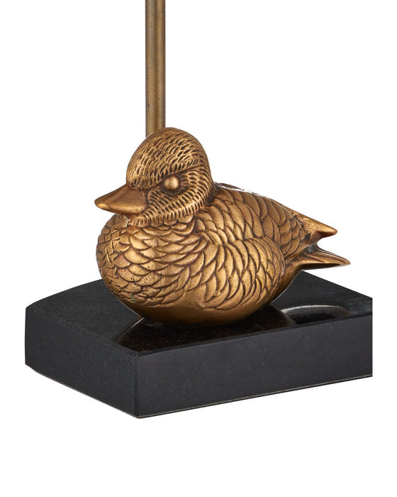 Currey and Company - 6700-0038 - One Light Table Lamp - Migratory - Vintage Brass / Black