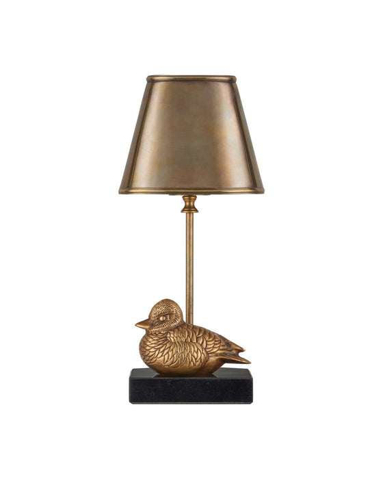 Currey and Company - 6700-0038 - One Light Table Lamp - Migratory - Vintage Brass / Black
