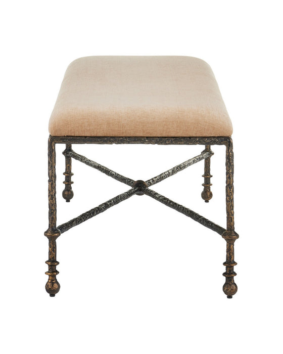 Currey and Company - 7000-1272 - Bench - Fuso - Dark Beige / Antique Bronze