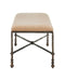 Currey and Company - 7000-1272 - Bench - Fuso - Dark Beige / Antique Bronze