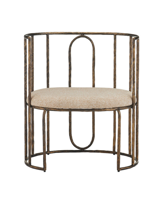 Currey and Company - 7000-1282 - Chair - Euclid - Antique Bronze