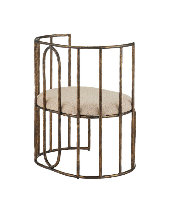 Currey and Company - 7000-1282 - Chair - Euclid - Antique Bronze