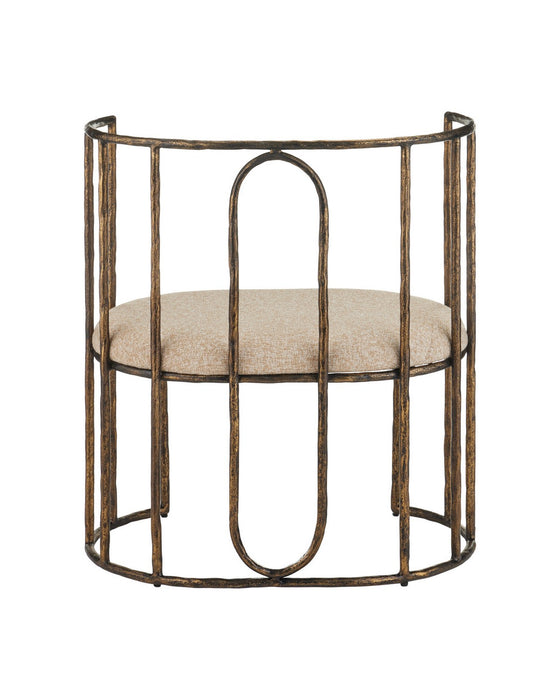 Currey and Company - 7000-1282 - Chair - Euclid - Antique Bronze