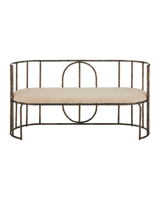 Currey and Company - 7000-1292 - Bench - Euclid - Antique Bronze