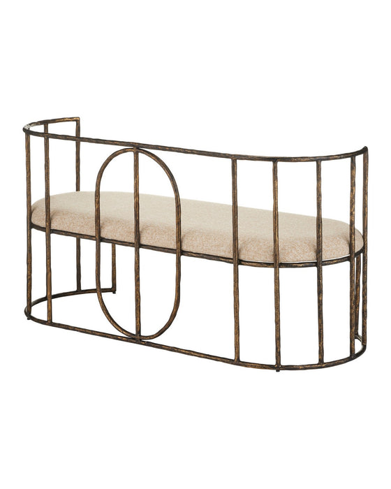 Currey and Company - 7000-1292 - Bench - Euclid - Antique Bronze