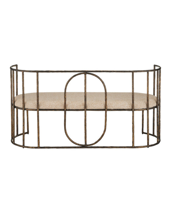 Currey and Company - 7000-1292 - Bench - Euclid - Antique Bronze