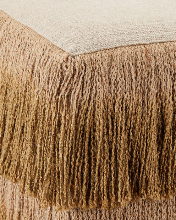 Currey and Company - 7000-1302 - Ottoman - Jute - Bronze / Beige