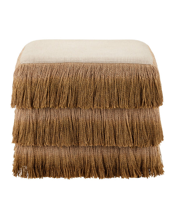 Currey and Company - 7000-1302 - Ottoman - Jute - Bronze / Beige