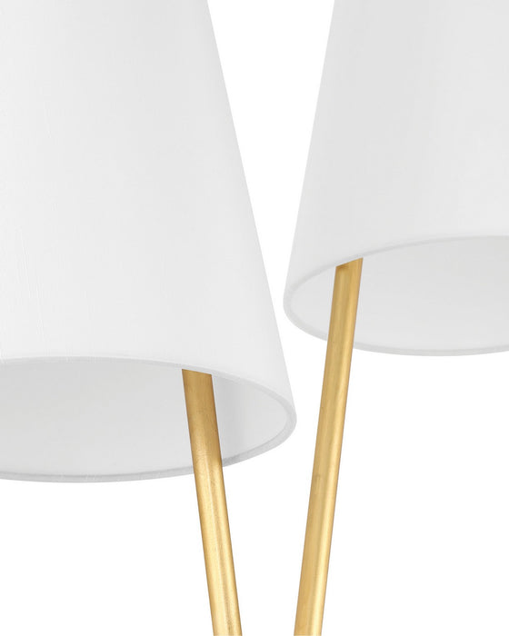 Currey and Company - 8000-0183 - LED Floor Lamp - Pas de Deux - Contemporary Gold Leaf