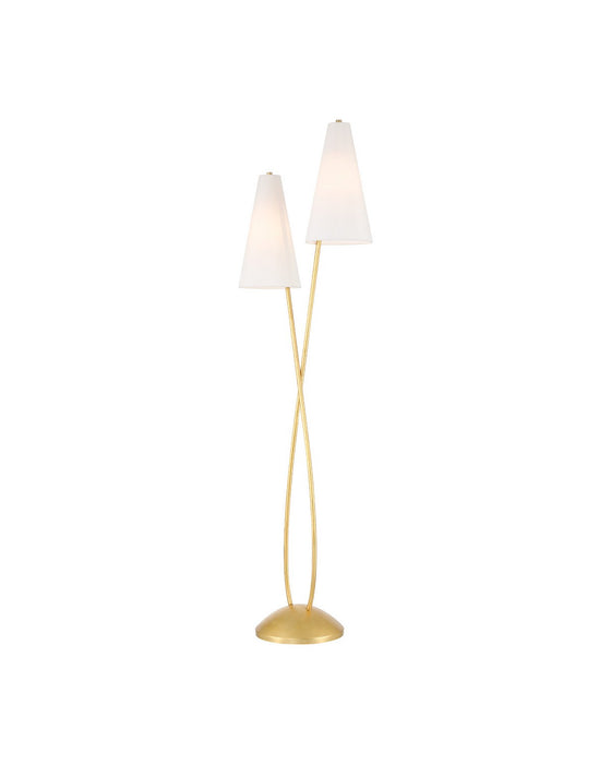 Currey and Company - 8000-0183 - LED Floor Lamp - Pas de Deux - Contemporary Gold Leaf