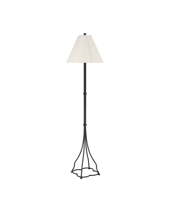 Currey and Company - 8000-0184 - One Light Floor Lamp - Felicity - Brushed Black
