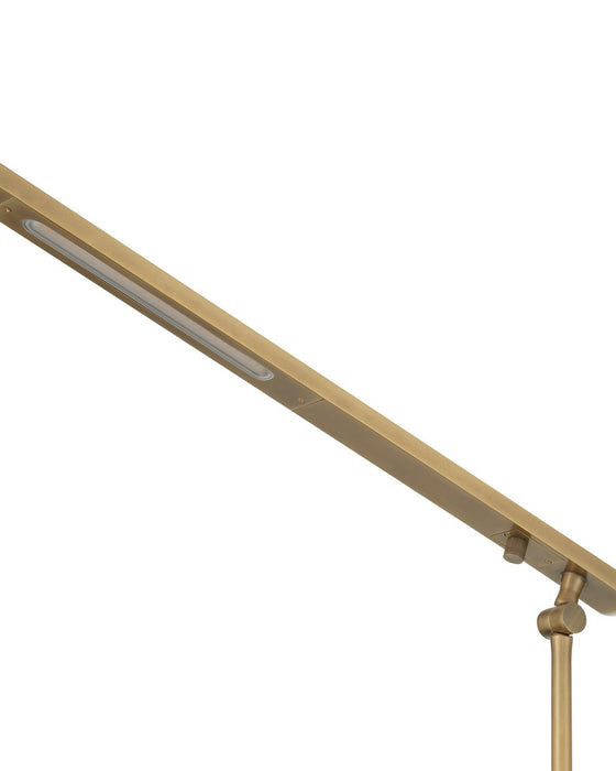 Currey and Company - 8000-0185 - LED Floor Lamp - Hanford - Polished Antique Brass / Brown