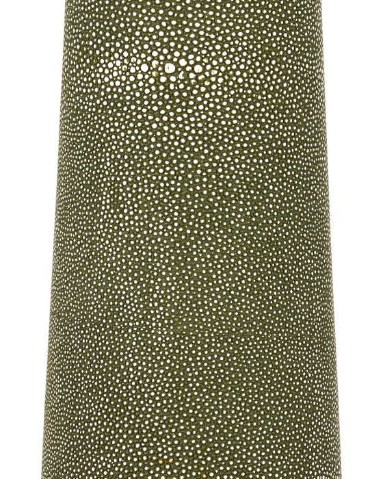 Currey and Company - 8000-0187 - One Light Floor Lamp - Galuchat - Green Faux Shagreen / Brass