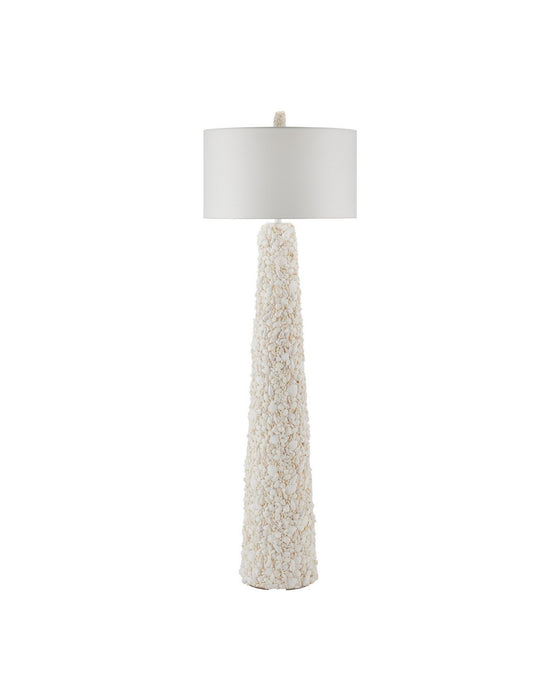 Currey and Company - 8000-0189 - One Light Floor Lamp - Turbinella - Sugar White / Natural
