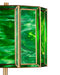 Currey and Company - 8000-0190 - Two Light Floor Lamp - Daze - Green / Antique Brass