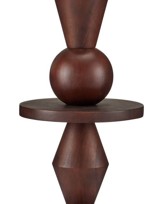 Currey and Company - 8000-0192 - One Light Floor Lamp - Cipher - Walnut Brown