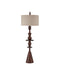 Currey and Company - 8000-0192 - One Light Floor Lamp - Cipher - Walnut Brown