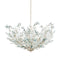 Currey and Company - 9000-1426 - Six Light Chandelier - Winterberry - Frosted / Blue / Contemporary Silver Leaf