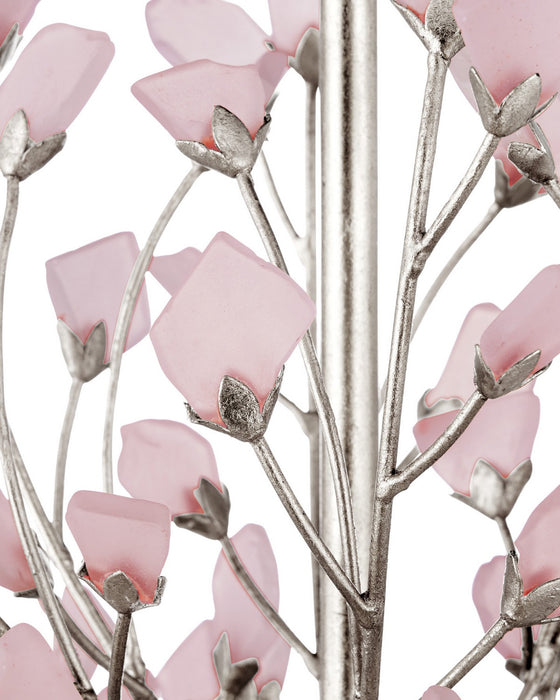 Currey and Company - 9000-1427 - 12 Light Chandelier - Fiorella - Pink / Contemporary Silver Leaf