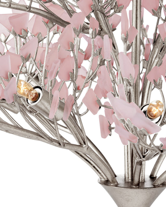 Currey and Company - 9000-1427 - 12 Light Chandelier - Fiorella - Pink / Contemporary Silver Leaf