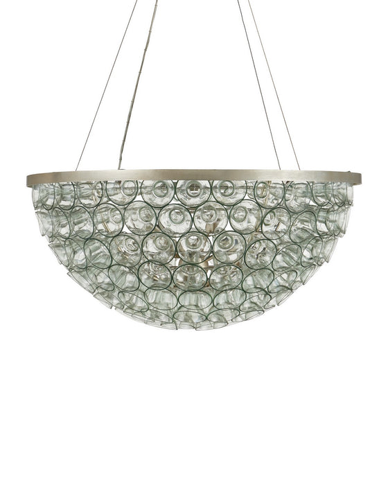 Currey and Company - 9000-1428 - Six Light Chandelier - Eau de Vie - Clear / Contemporary Silver Leaf / Contemporary Silver