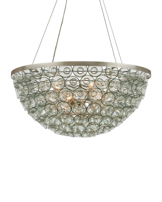 Currey and Company - 9000-1428 - Six Light Chandelier - Eau de Vie - Clear / Contemporary Silver Leaf / Contemporary Silver