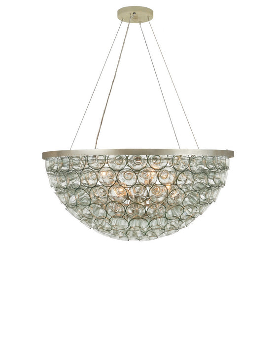 Currey and Company - 9000-1428 - Six Light Chandelier - Eau de Vie - Clear / Contemporary Silver Leaf / Contemporary Silver