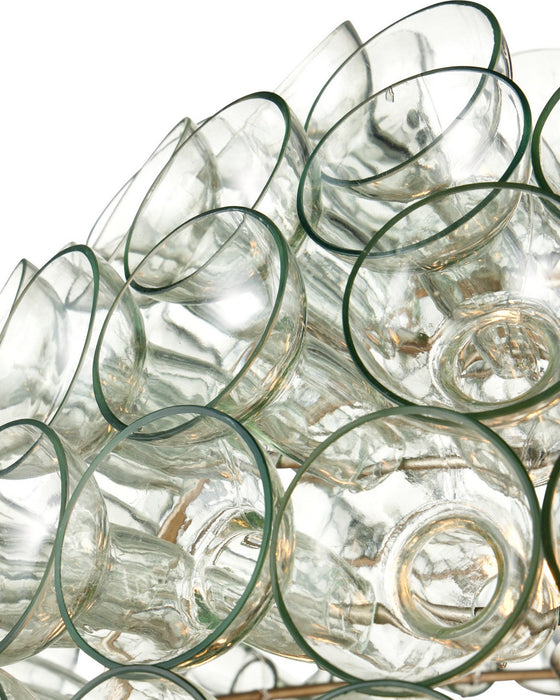 Currey and Company - 9000-1429 - Nine Light Chandelier - Eau de Vie - Clear / Contemporary Silver Leaf / Contemporary Silver