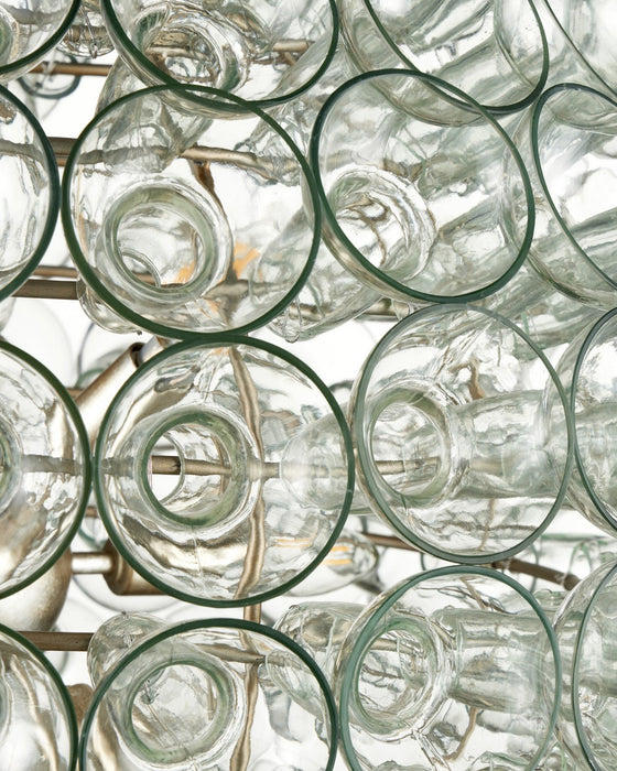 Currey and Company - 9000-1429 - Nine Light Chandelier - Eau de Vie - Clear / Contemporary Silver Leaf / Contemporary Silver