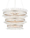 Currey and Company - 9000-1431 - 12 Light Chandelier - Capheira - Frosted / Contemporary Silver Leaf / Contemporary Silver
