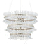 Currey and Company - 9000-1431 - 12 Light Chandelier - Capheira - Frosted / Contemporary Silver Leaf / Contemporary Silver