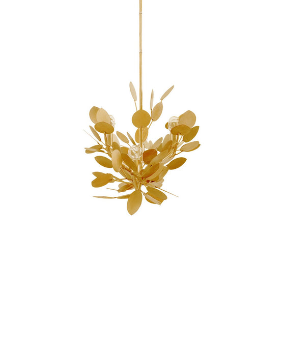 Currey and Company - 9000-1433 - Six Light Chandelier - Lunaria - Contemporary Gold Leaf