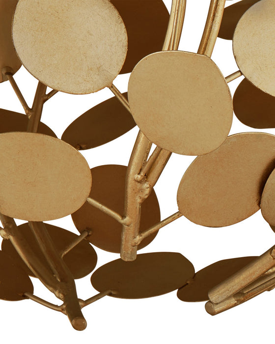 Currey and Company - 9000-1436 - One Light Chandelier - Lunaria - Contemporary Gold Leaf